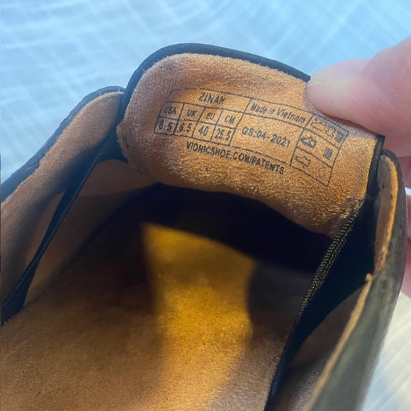 Vionic Zinah Black Leather Slip On Comfort Sneakers Shoes Womens 8.5 - Picture 7 of 7